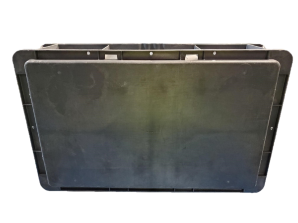 Used HPJ Industries  24" x 15" x 7" Gray Hand Tote Smooth Bottom - Image 5