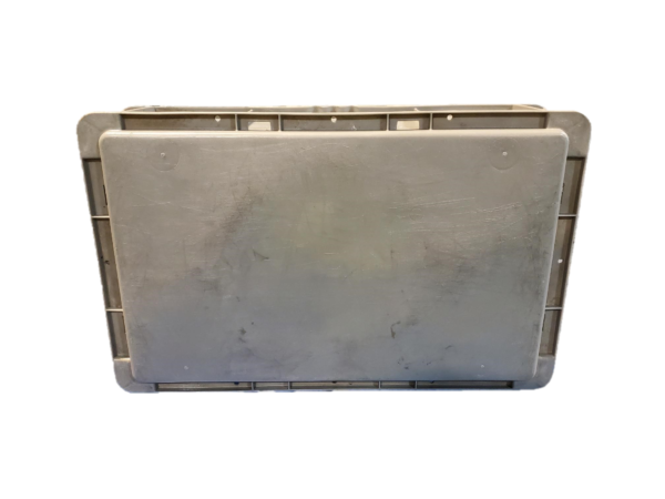 Used HPJ Industries  24" x 15" x 7" Gray Hand Tote Smooth Bottom - Image 2