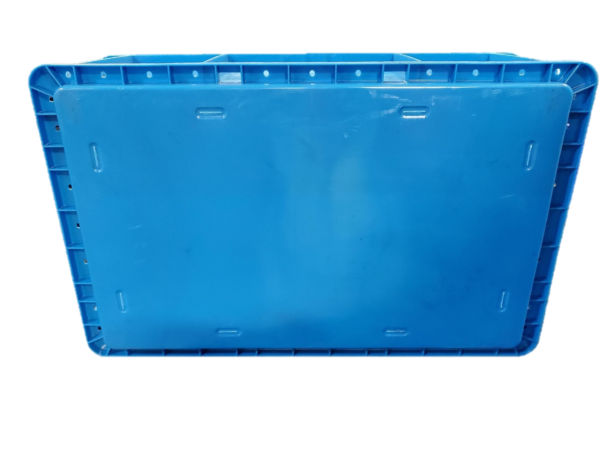 Used HPJ Industries  24" x 15" x 9" Blue Hand Tote Smooth Bottom - Image 3