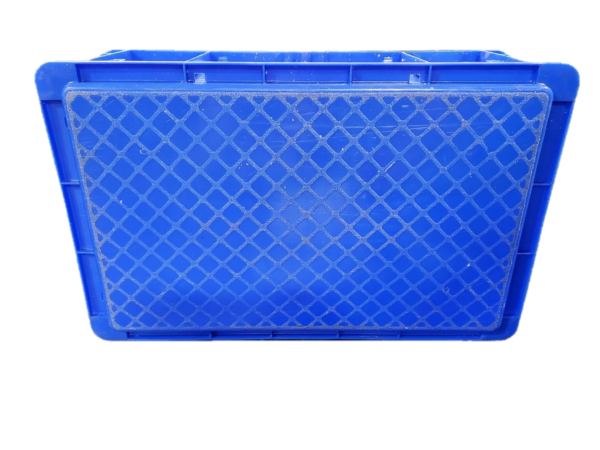 Used HPJ Industries  24" x 15" x 9" Blue Hand Tote Smooth Bottom - Image 6