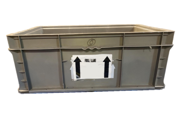 Used HPJ Industries  24" x 15" x 9" Gray Hand Tote Reinforced Bottom - Image 2