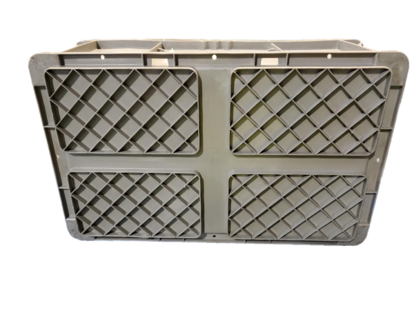 Used HPJ Industries  24" x 15" x 9" Gray Hand Tote Reinforced Bottom - Image 3