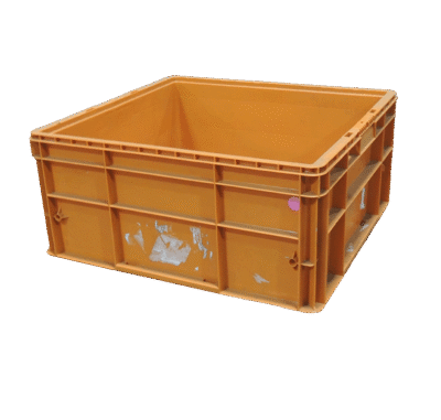 Used HPJ Industries 24" x 22" x 11" Orange Hand Tote Reinforced Bottom