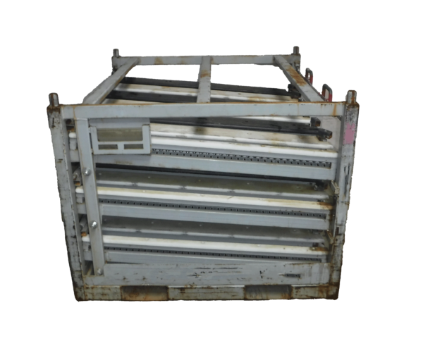 Used HPJ Industries 48" x 45" x 34" Steel Rack 3 Lift Trays Opening on 48" Side - Image 2