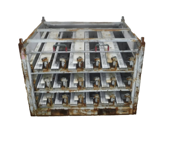 Used HPJ Industries 48" x 45" x 34" Steel Rack 3 Lift Trays Opening on 48" Side