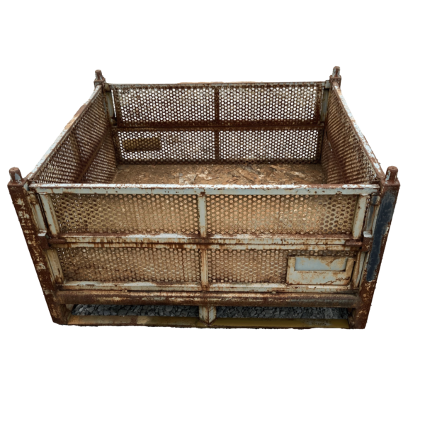 Used HPJ Industries  48" x 45" x 25" Perforated Steel Tub  - 4 Drop Doors