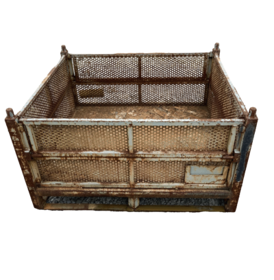 Used HPJ Industries 48" x 45" x 25" Perforated Steel Tub - 4 Drop Doors