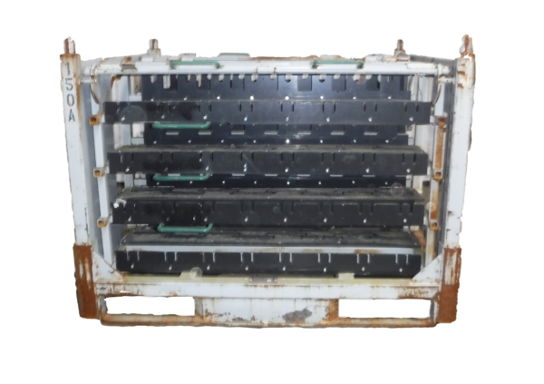 Used HPJ Industries 48" x 45" x 34" Steel Rack 4 Lift Trays Opening on 48" Side