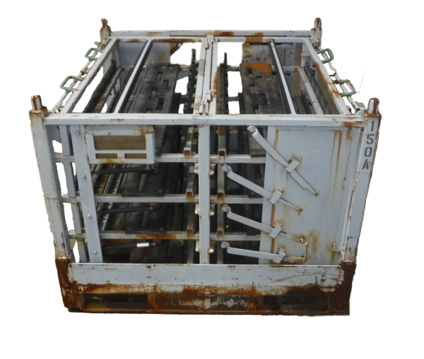 Used HPJ Industries 48" x 45" x 34" Steel Rack 4 Lift Trays Opening on 48" Side - Image 2