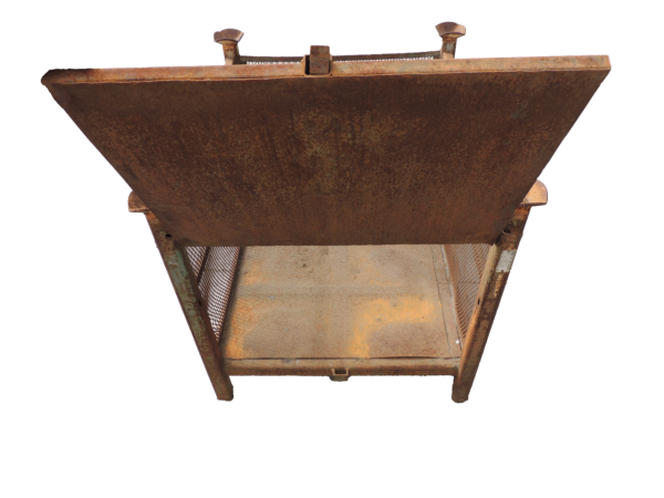 Used HPJ Industries 43" x 37.5" x 35.5" Wire Basket No Drop Doors Swing Door 37" Side - Image 2