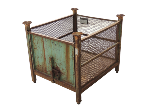 Used HPJ Industries 43" x 37.5" x 35.5" Wire Basket No Drop Doors Swing Door 37" Side
