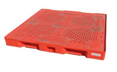 Used HPJ Industries  45" x 48" x 5" Orange Journey Style Pallet