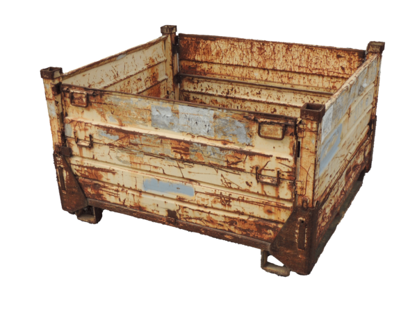 Used HPJ Industries 52" x 45" x 31" Collapsible Steel Tub 52" Side - 2 Drop Doors