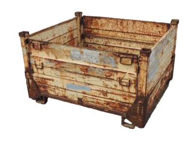 Used HPJ Industries 52" x 45" x 31" Collapsible Steel Tub - 2 Drop Doors 52" Sides