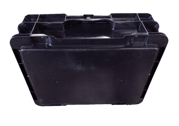 Used HPJ Industries  15" x 12" x 5" Black Hand Tote Smooth Bottom - Image 3