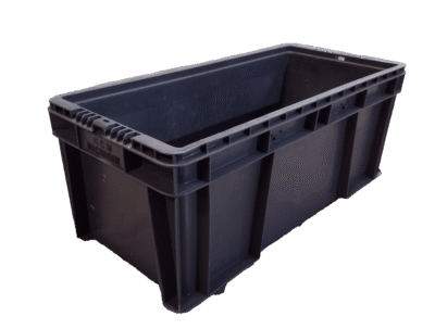 Used HPJ Industries 24" x 11" x 9" Gray Hand Tote Smooth Bottom