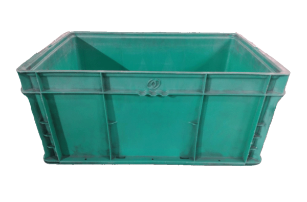 Used HPJ Industries  24" x 15" x 11" Green Hand Tote Reinforced Bottom - Image 4