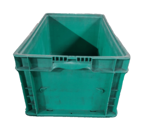 Used HPJ Industries  24" x 15" x 11" Green Hand Tote Reinforced Bottom - Image 2