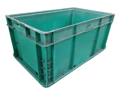 Used HPJ Industries 24" x 15" x 11" Green Hand Tote Reinforced Bottom