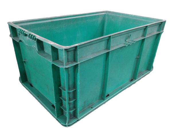 Used HPJ Industries  24" x 15" x 11" Green Hand Tote Reinforced Bottom