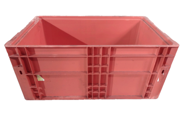 Used HPJ Industries  24" x 15" x 11" Orange Hand Tote Reinforced Bottom - Image 3