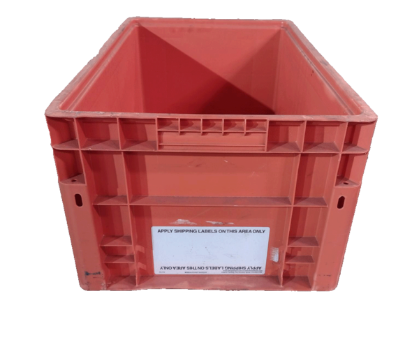 Used HPJ Industries  24" x 15" x 11" Orange Hand Tote Reinforced Bottom - Image 4