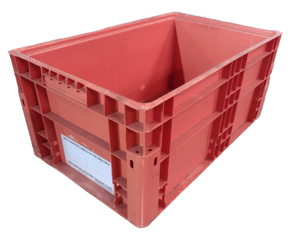 Used HPJ Industries  24" x 15" x 11" Orange Hand Tote Reinforced Bottom