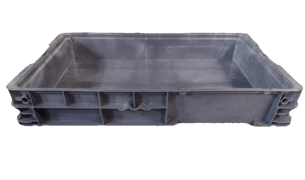 Used HPJ Industries  24" x 15" x 4" Gray Hand Tote Reinforced Bottom - Image 4