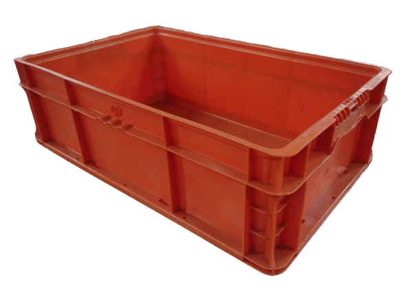 Used HPJ Industries  24" x 15" x 7" Orange Hand Tote Smooth Bottom