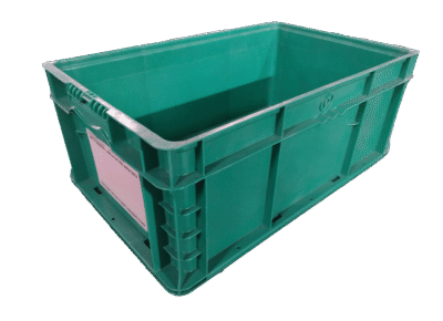 Used HPJ Industries 24" x 15" x 9" Green Hand Tote Reinforced Bottom