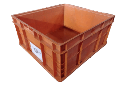 Used HPJ Industries 24" x 22" x 11" Orange Hand Tote Smooth Bottom
