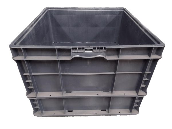 Used HPJ Industries  24" x 22" x 16" Gray Cut/Weld Hand Tote Reinforced Bottom - Image 5
