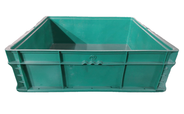 Used HPJ Industries  24" x 22" x 7" Green Hand Tote Smooth Bottom - Image 4