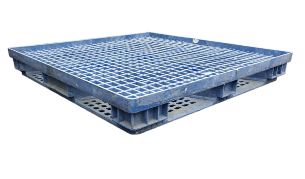 Used HPJ Industries  45" x 48" x 5" Blue Journey Style Pallet