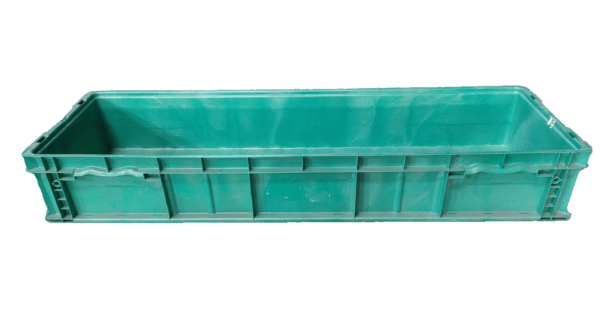 Used HPJ Industries  48" x 15" x 7" Green Hand Tote Reinforced Bottom - Image 4