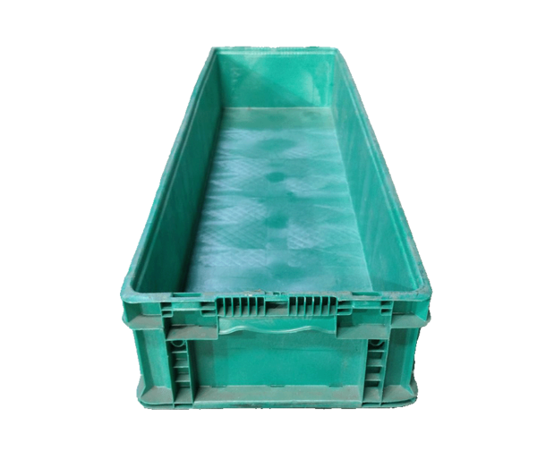 Used HPJ Industries  48" x 15" x 7" Green Hand Tote Reinforced Bottom - Image 2