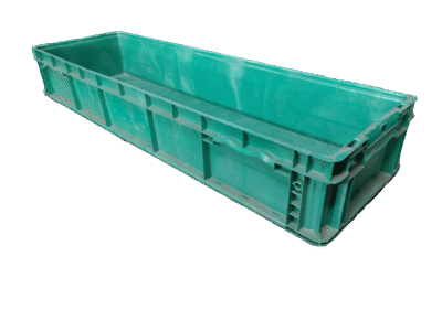 Used HPJ Industries 48" x 15" x 7" Green Hand Tote Reinforced Bottom
