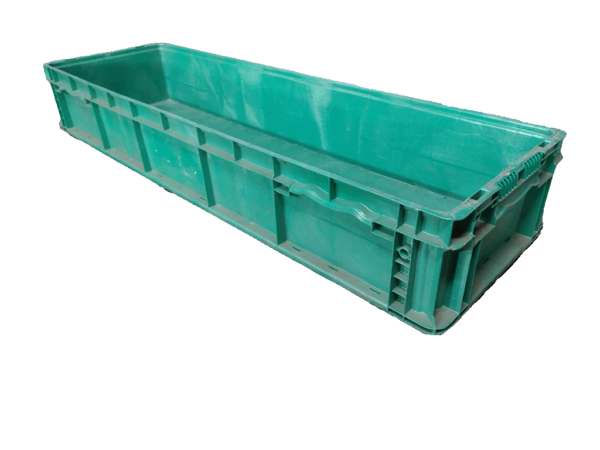 Used HPJ Industries  48" x 15" x 7" Green Hand Tote Reinforced Bottom