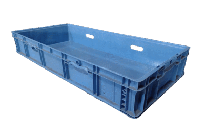 Used HPJ Industries 48" x 22" x 7" Blue Hand Tote Reinforced Bottom With Handholds
