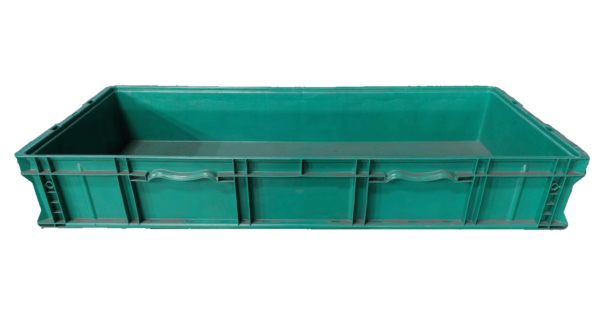 Used HPJ Industries Reconditioned 48" x 22" x 7" Green Hand Tote Reinforced Bottom - Image 4