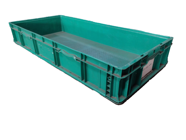 Used HPJ Industries Reconditioned 48" x 22" x 7" Green Hand Tote Reinforced Bottom