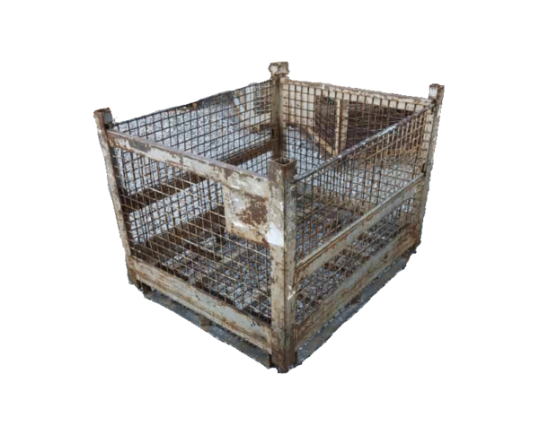 Used HPJ Industries 54" x 44" x 39" Wire Basket 54" Side - 2 Drop Doors