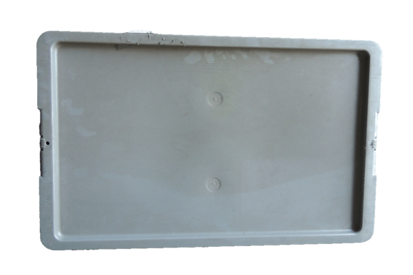 Used HPJ Industries  24" x 15" x 1" Gray Hand Tote Lid