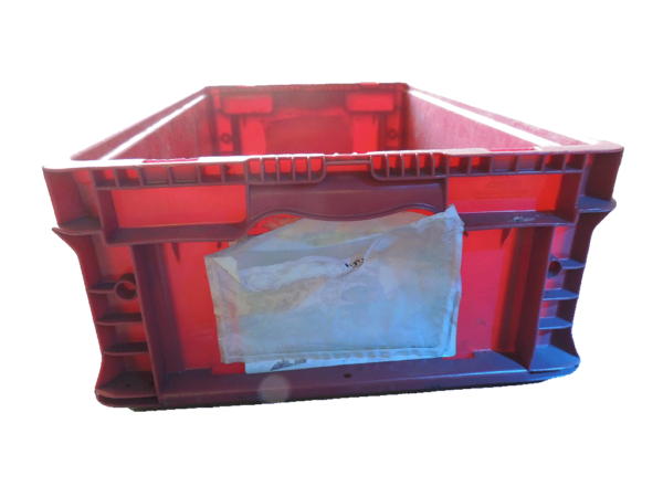 Used HPJ Industries  24" x 15" x 7" Red Hand Tote Reinforced Bottom