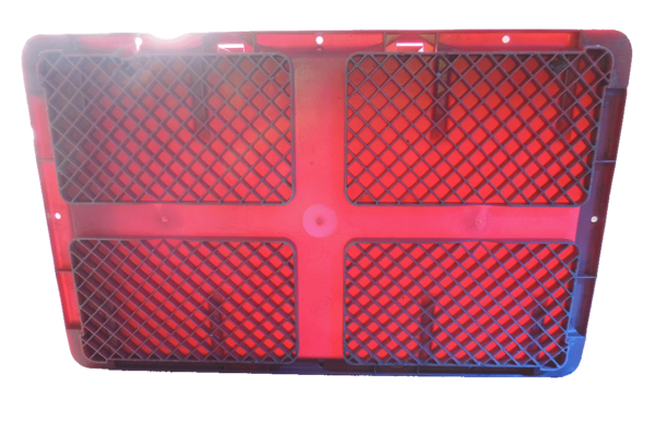Used HPJ Industries  24" x 15" x 7" Red Hand Tote Reinforced Bottom - Image 3