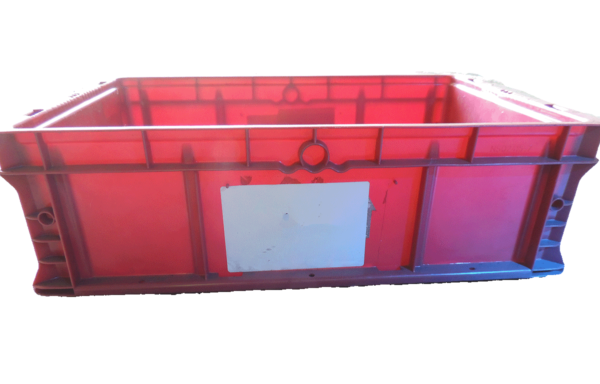 Used HPJ Industries  24" x 15" x 7" Red Hand Tote Reinforced Bottom - Image 2