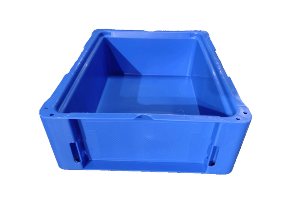 New Schaefer 15" x 12" x 5" Blue Hand Tote Smooth Bottom - Image 2