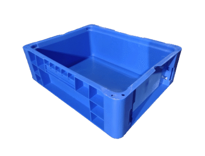New Schaefer 15" x 12" x 5" Blue Hand Tote Smooth Bottom