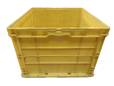 Used HPJ Industries  24" x 22" x 16" Yellow Cut/Weld Hand Tote Reinforced Bottom