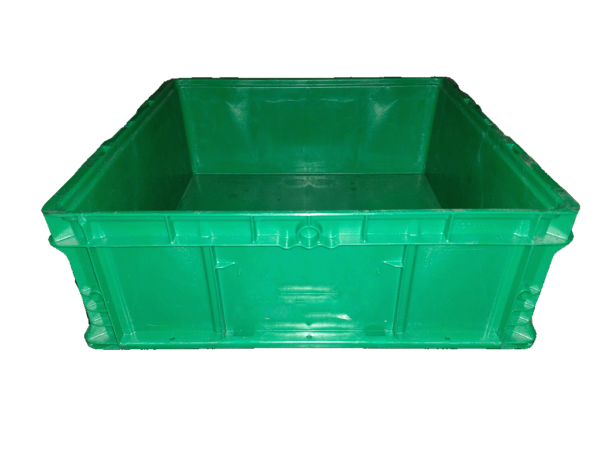 Used HPJ Industries  24" x 22" x 9" Green Hand Tote Smooth Bottom - Image 3